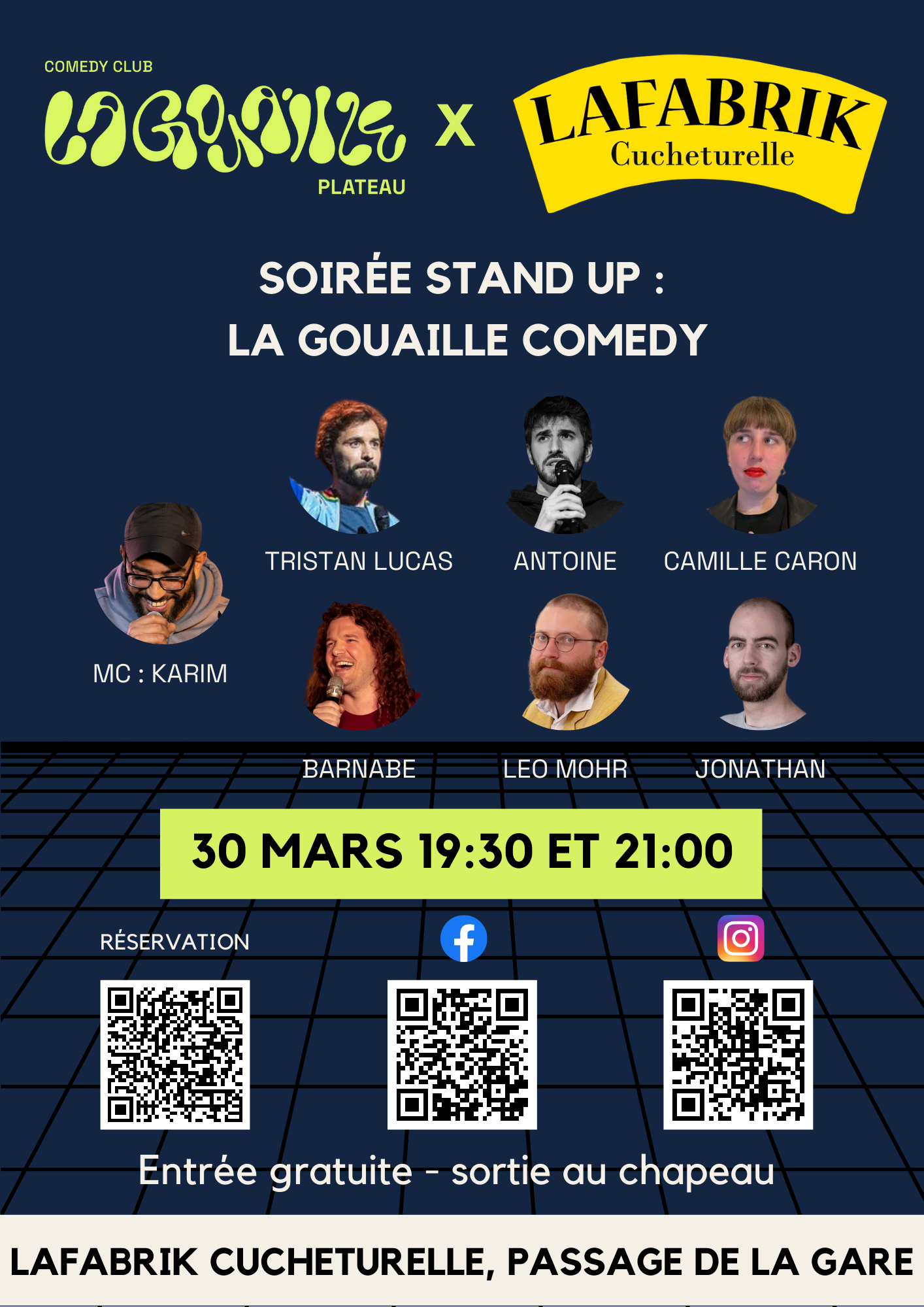 Plateau d'humour 30 mars affiche
